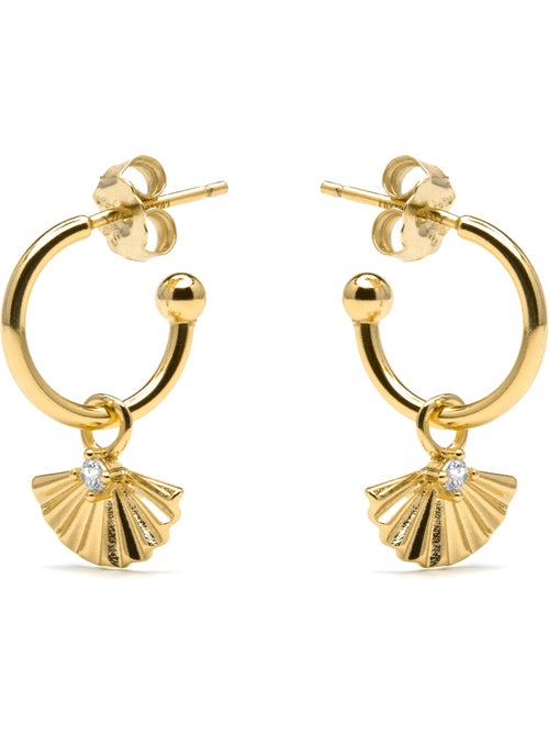 Boucles d'oreilles Luxenter en argent 925 et zircone brillante, finition or jaune 18 k - Matabak - Kiabi Boucles d'oreilles Luxenter en argent 925 et zircone brillante, finition or jaune 18 k - Matabak - Kiabi