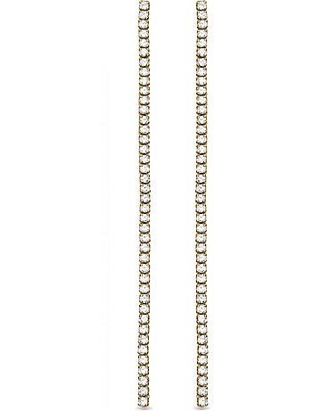 Boucles d'oreilles Luxenter en argent 925 et zircone brillante, finition or jaune 18 k - Sezul