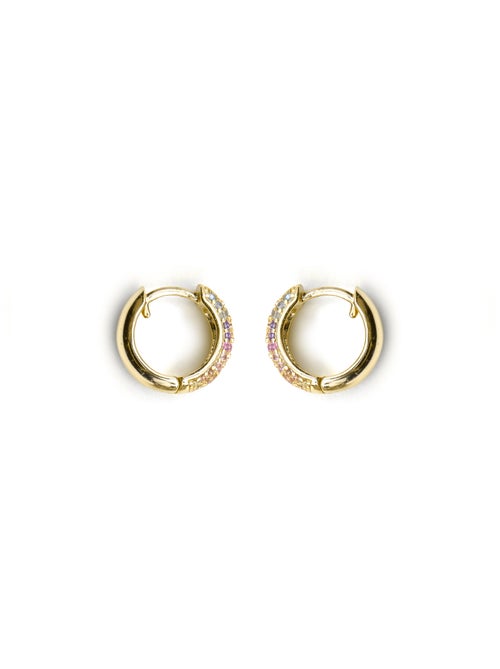 Boucles d'oreilles Luxenter en argent 925 et zircone rhodiée multicolore - Kibek - Kiabi