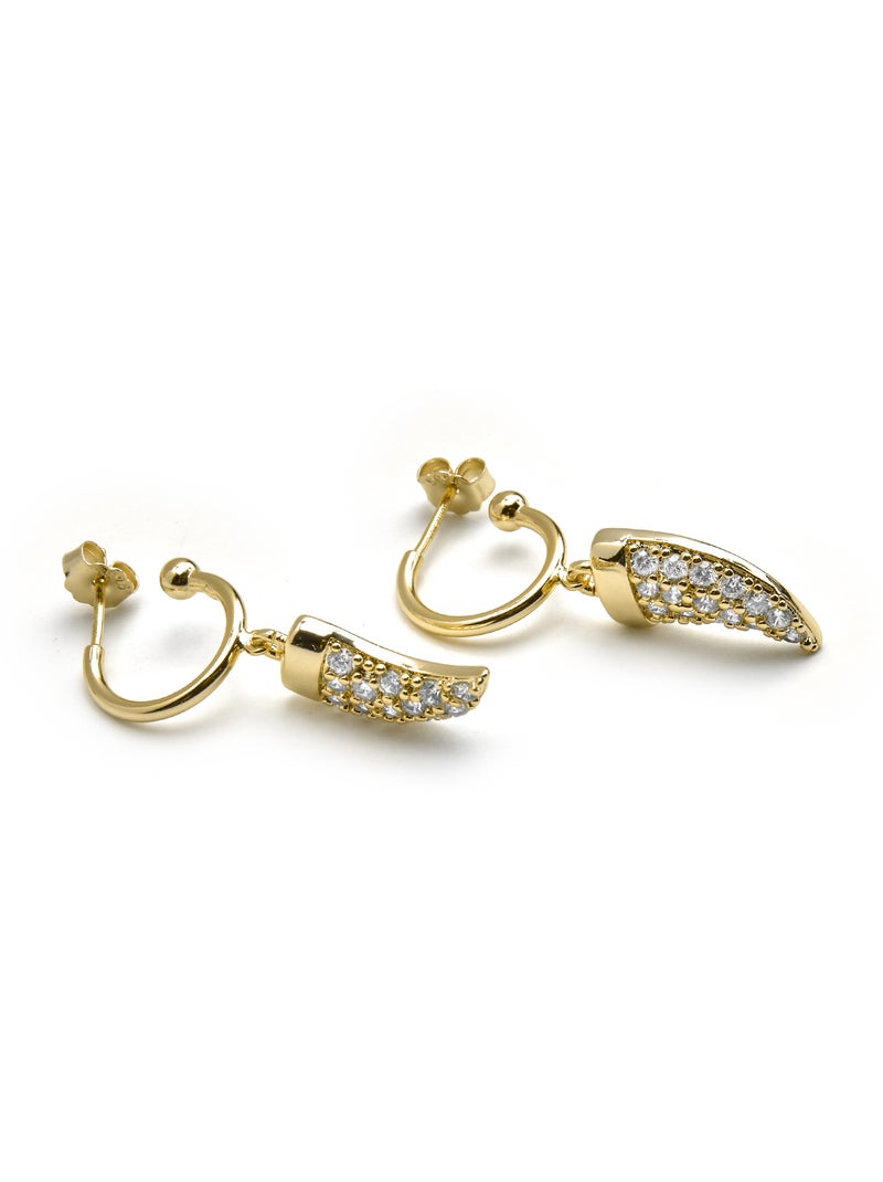 Boucles d'oreilles Luxenter en argent 925 et zirconium brillant - Dek Blanc - Kiabi