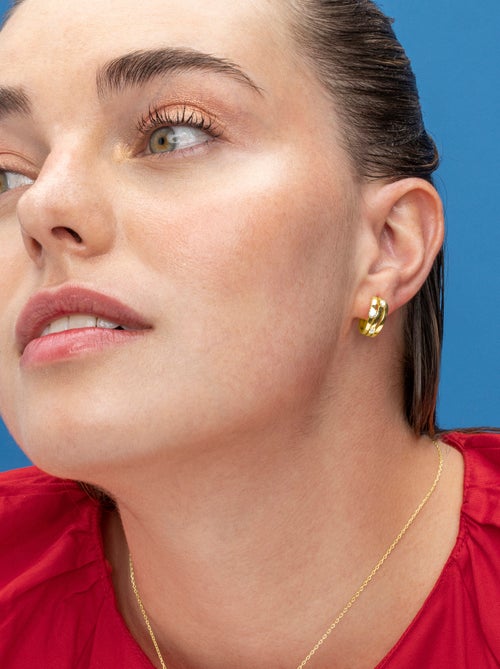 Boucles d'oreilles Luxenter en argent 925 et zirconium brillant - Duvid - Kiabi