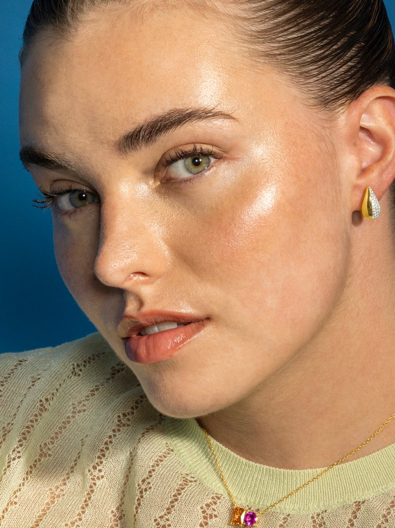 Boucles d'oreilles Luxenter en argent 925 et zirconium brillant - Nirdo Blanc - Kiabi