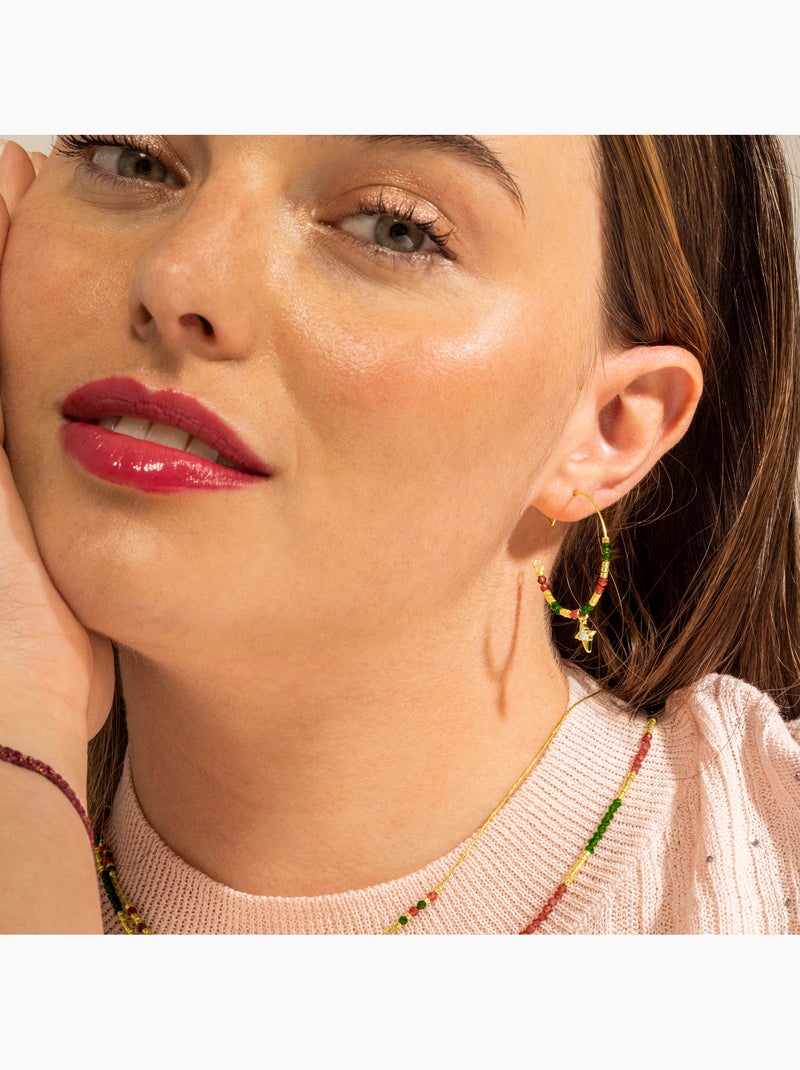 Boucles d'oreilles Luxenter en argent 925 et zirconium brillant - Paila Blanc - Kiabi