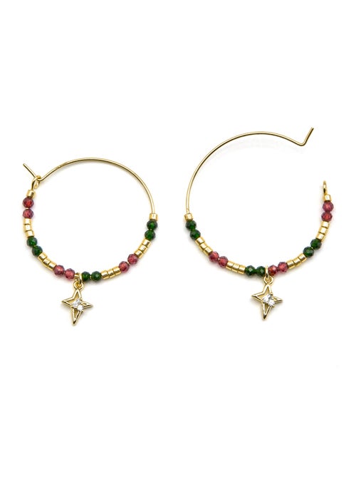 Boucles d'oreilles Luxenter en argent 925 et zirconium brillant - Paila - Kiabi