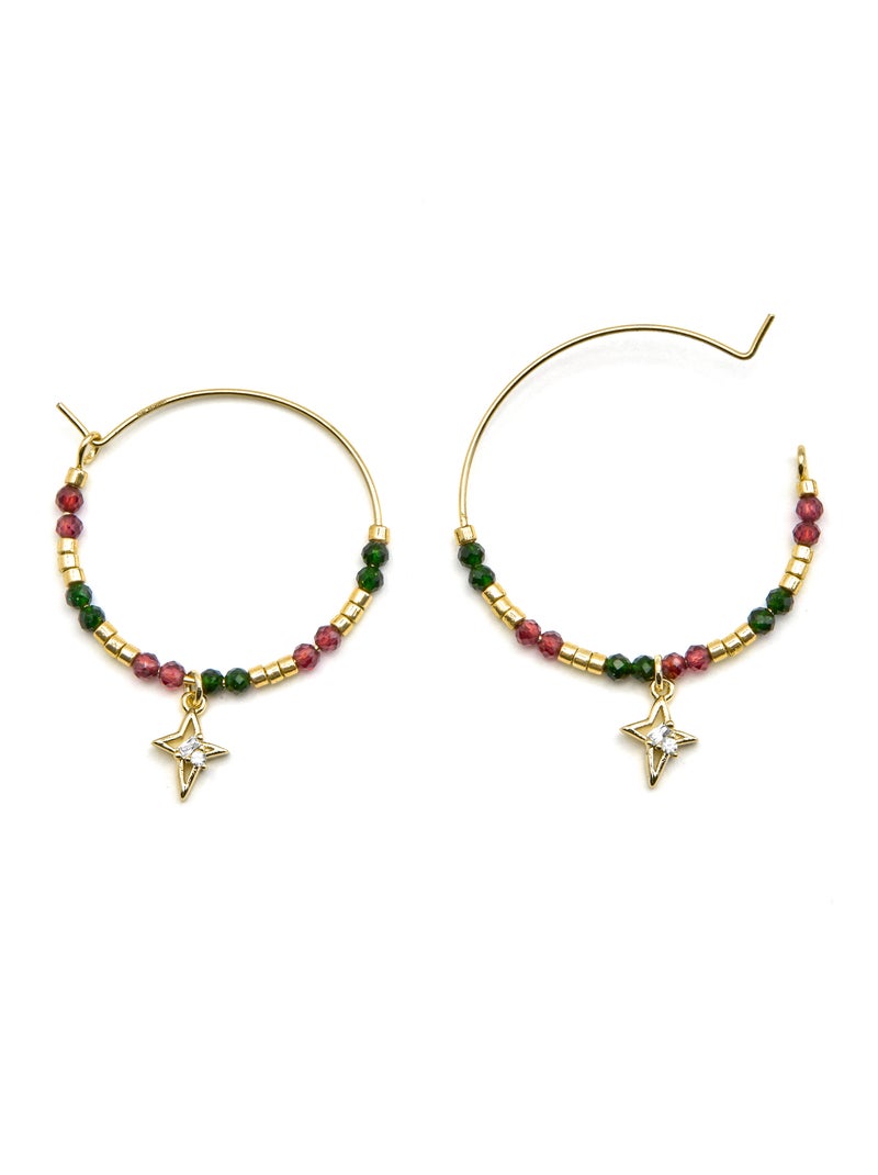 Boucles d'oreilles Luxenter en argent 925 et zirconium brillant - Paila Blanc - Kiabi