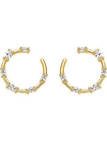 Boucles d'oreilles Luxenter en argent 925 et zirconium brillant - Parkya