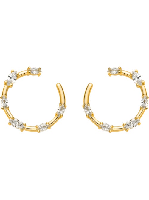 Boucles d'oreilles Luxenter en argent 925 et zirconium brillant - Parkya - Kiabi