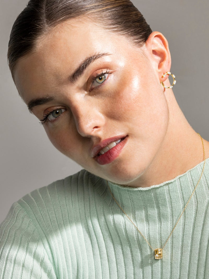 Boucles d'oreilles Luxenter en argent 925 et zirconium brillant - Parkya Blanc - Kiabi