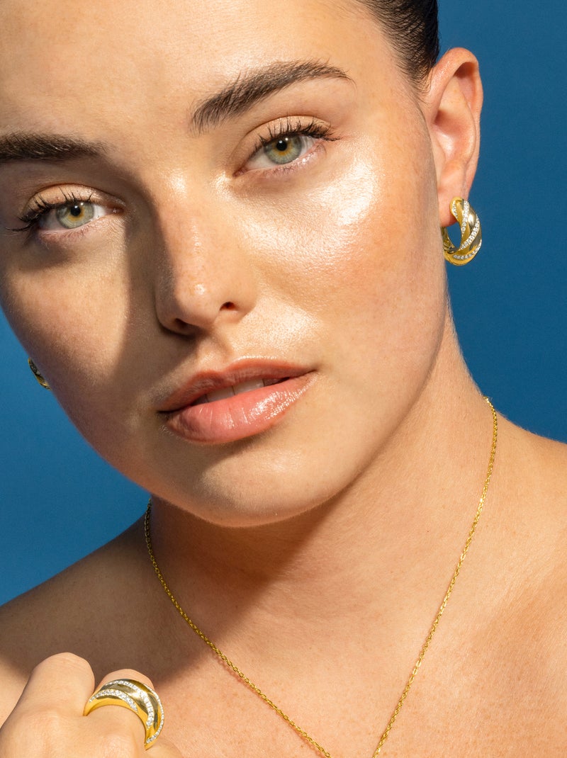 Boucles d'oreilles Luxenter en argent 925 et zirconium brillant - Vikai Blanc - Kiabi