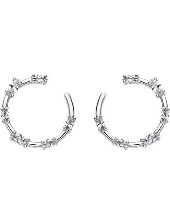 Boucles d'oreilles Luxenter en argent 925 et zirconium brillant plaqué rhodium - Parkya