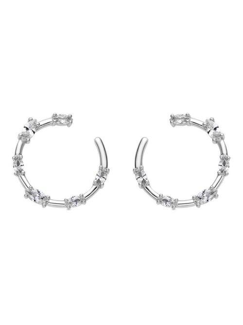 Boucles d'oreilles Luxenter en argent 925 et zirconium brillant plaqué rhodium - Parkya - Kiabi