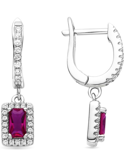 Boucles d'oreilles Luxenter en argent 925 et zirconium plaqué rhodium - Koiesa - Kiabi