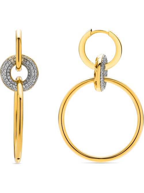 Boucles d'oreilles Luxenter en argent 925 et zirconium plaqué rhodium - Wanty - Kiabi