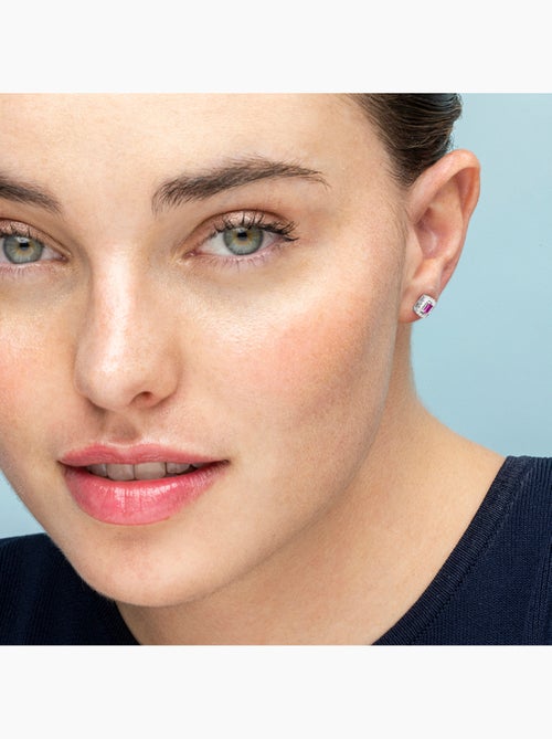 Boucles d'oreilles Luxenter en argent 925 et zirconium rhodié - Sesh - Kiabi