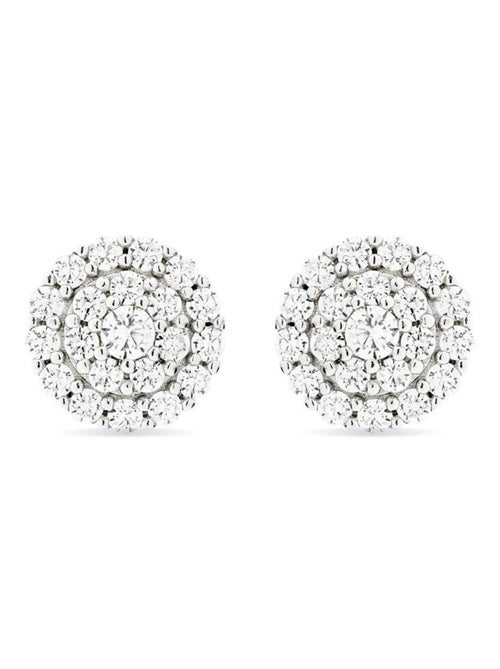 Boucles d'oreilles Luxenter en Argent 925 et Zirconium rhodié - Ziadri - Kiabi