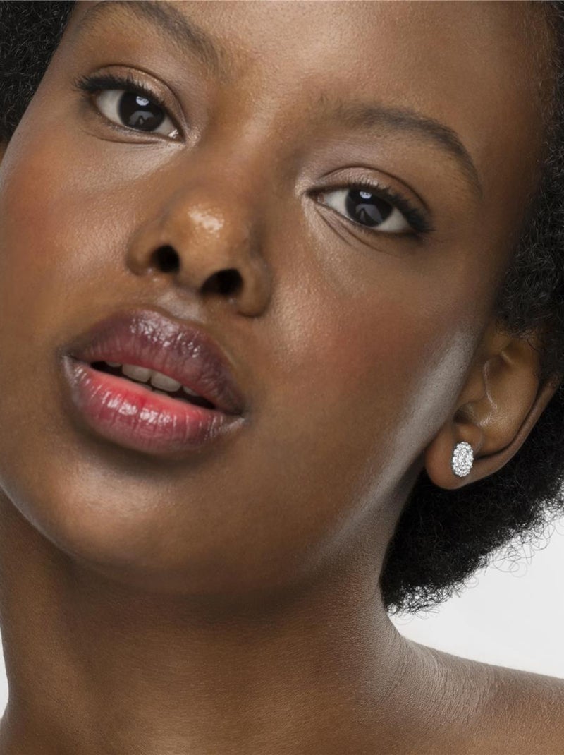 Boucles d'oreilles Luxenter en Argent 925 et Zirconium rhodié - Ziadri Blanc - Kiabi