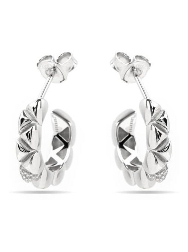 Boucles d'oreilles Luxenter en argent 925 et zircons cubiques rhodiés - Imwa Blanc - Kiabi