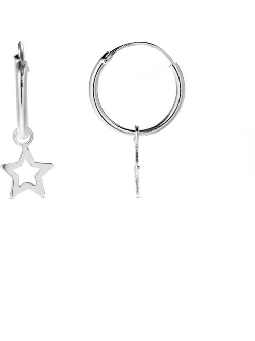 Boucles d'oreilles Luxenter en argent 925 plaqué rhodium - Essential - Kiabi
