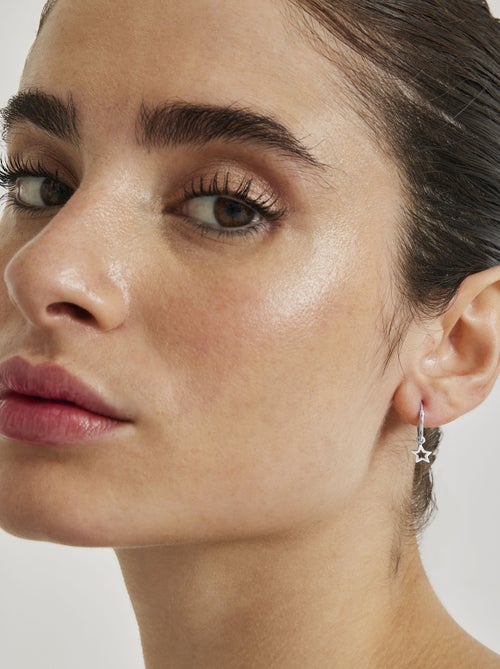 Boucles d'oreilles Luxenter en argent 925 plaqué rhodium - Essential - Kiabi