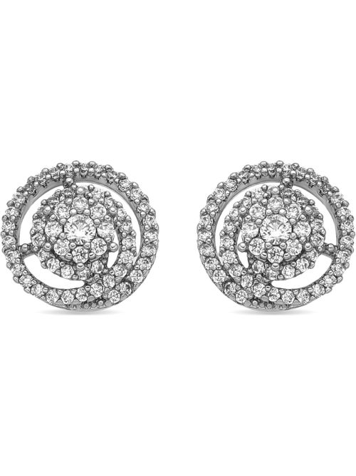 Boucles d'oreilles Luxenter en argent et zircon brillant - Zarassy - Kiabi