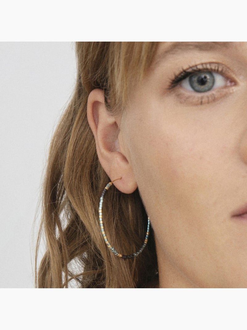 Boucles d'oreilles Luxenter en argent sterling 925 avec cristal et finitions et plaqué or 18k-Rathy Multicolore - Kiabi