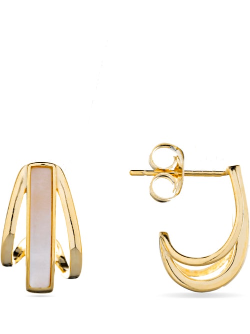 Boucles d'oreilles Luxenter en argent sterling 925 avec finition et plaqué or 18k - Asyt - Kiabi