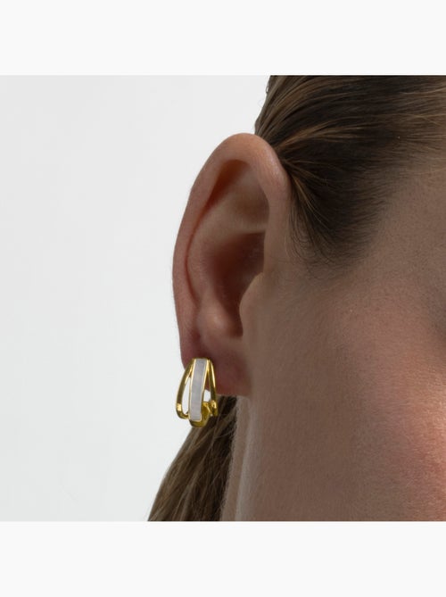 Boucles d'oreilles Luxenter en argent sterling 925 avec finition et plaqué or 18k - Asyt - Kiabi