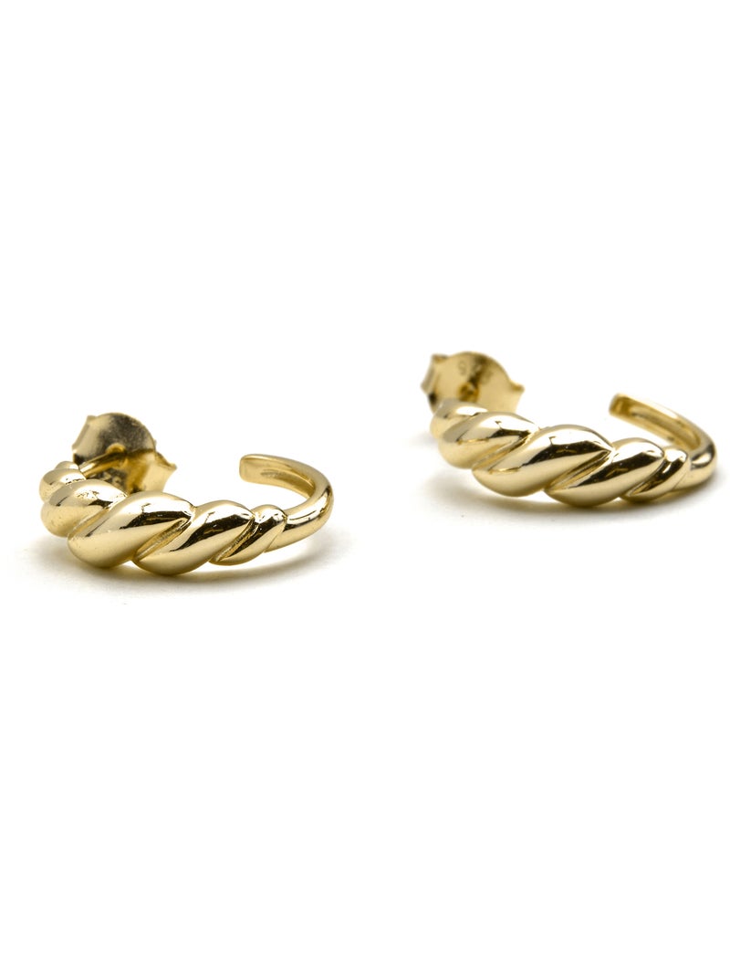 Boucles d'oreilles Luxenter en argent sterling 925 avec finition et plaqué or 18k - Gilsi Jaune - Kiabi