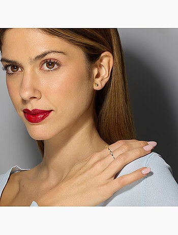 Boucles d'oreilles Luxenter en argent sterling 925 avec finition et plaqué or 18k - Nokie
