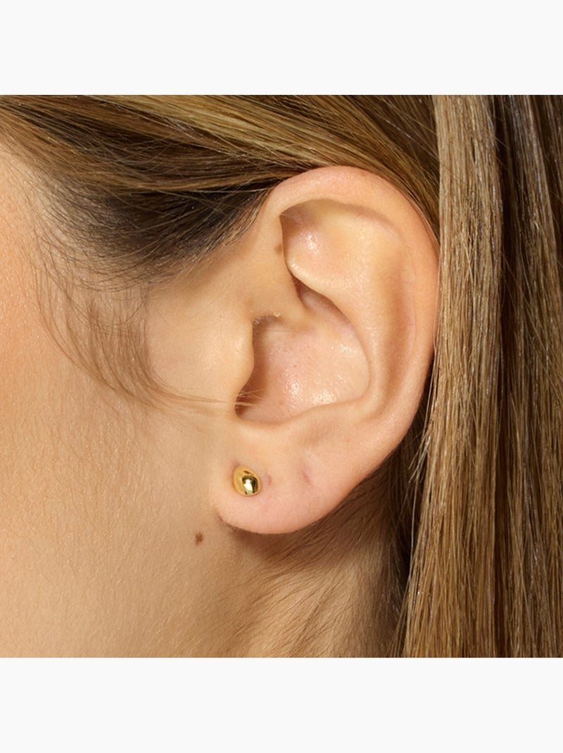 Boucles d'oreilles Luxenter en argent sterling 925 avec finition et plaqué or 18k - Nokie Jaune - Kiabi