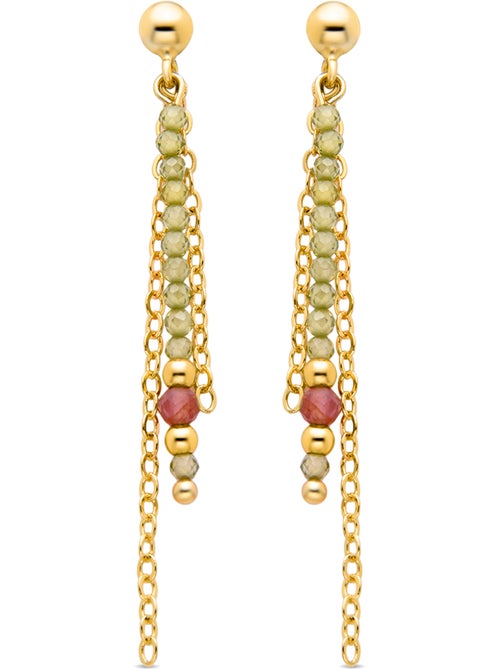 Boucles d'oreilles Luxenter en argent sterling 925 avec préhnite et finitions et plaqué or 18k-Rilxi - Kiabi Boucles d'oreilles Luxenter en argent sterling 925 avec préhnite et finitions et plaqué or 18k-Rilxi - Kiabi