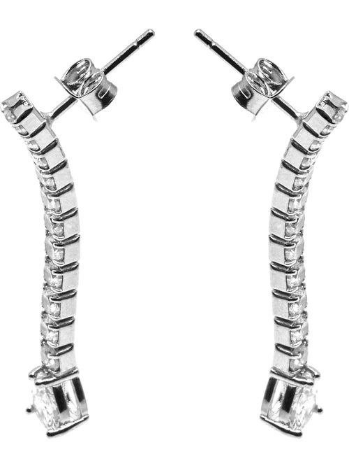 Boucles d'oreilles Luxenter en argent sterling 925 avec zircone brillante, finition rhodiée - Guoi - Kiabi Boucles d'oreilles Luxenter en argent sterling 925 avec zircone brillante, finition rhodiée - Guoi - Kiabi