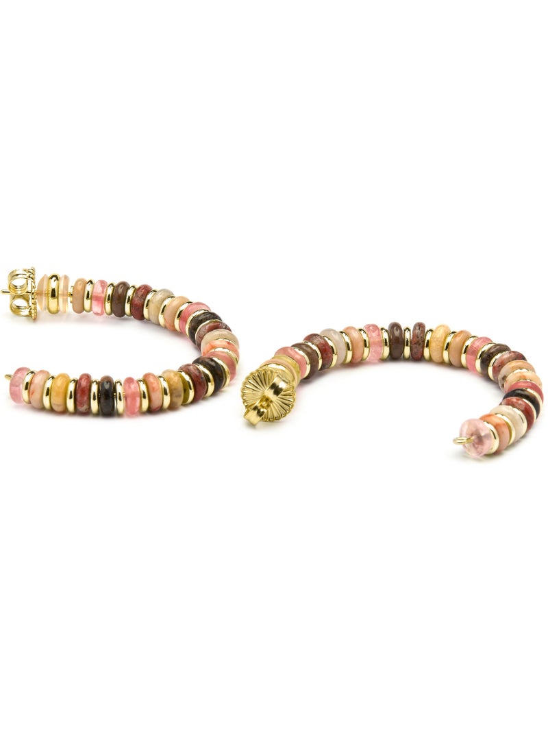 Boucles d'oreilles Luxenter en argent sterling 925 et agate   avec finition et plaqué or 18k-Umex Multicolore - Kiabi