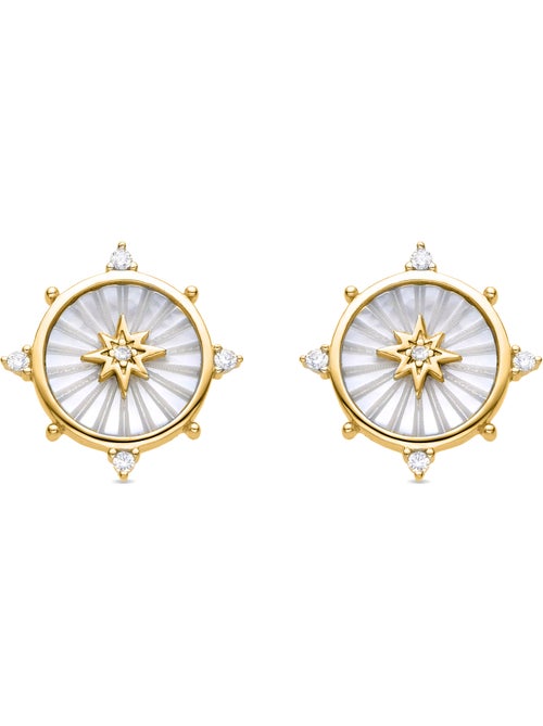 Boucles d'oreilles Luxenter en argent sterling 925 et nacre blanche finition or jaune 18k-Eriok - Kiabi Boucles d'oreilles Luxenter en argent sterling 925 et nacre blanche finition or jaune 18k-Eriok - Kiabi