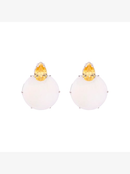 Boucles d'oreilles Luxenter en argent sterling 925 et nacre blanche finition or jaune 18k-Mubi - Kiabi Boucles d'oreilles Luxenter en argent sterling 925 et nacre blanche finition or jaune 18k-Mubi - Kiabi
