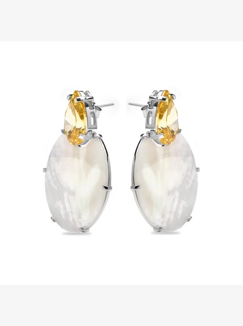 Boucles d'oreilles Luxenter en argent sterling 925 et nacre blanche finition or jaune 18k-Mubi - Kiabi Boucles d'oreilles Luxenter en argent sterling 925 et nacre blanche finition or jaune 18k-Mubi - Kiabi