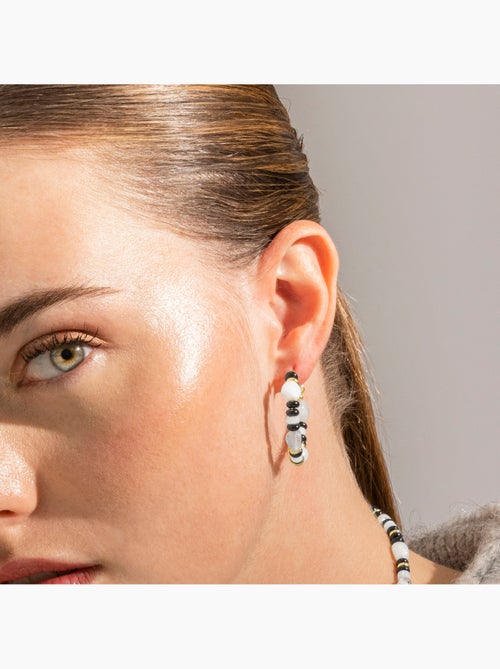 Boucles d'oreilles Luxenter en argent sterling 925 et onyx, finition or 18 carats - Nanys - Kiabi Boucles d'oreilles Luxenter en argent sterling 925 et onyx, finition or 18 carats - Nanys - Kiabi