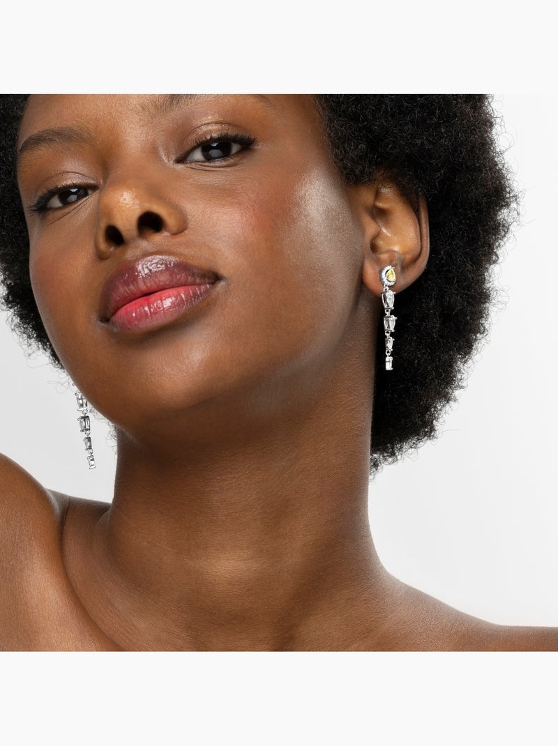 Boucles d'oreilles Luxenter en argent sterling 925 et padparadscha finition rhodium - Marag Jaune - Kiabi