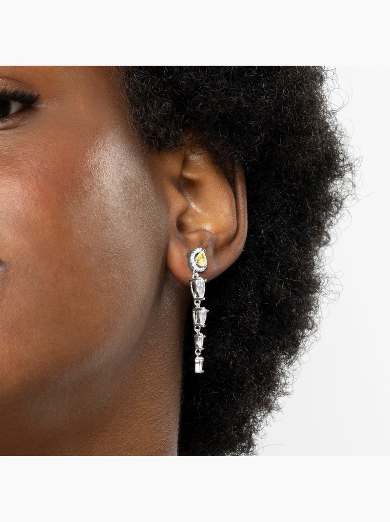 Boucles d'oreilles Luxenter en argent sterling 925 et padparadscha finition rhodium - Marag Jaune - Kiabi