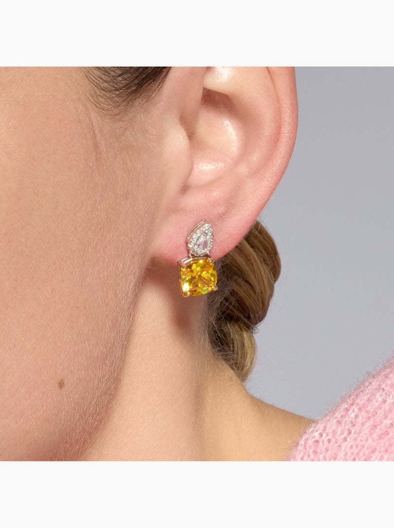 Boucles d'oreilles Luxenter en argent sterling 925 et padparadscha finition rhodium - Ronni Doré/or - Kiabi