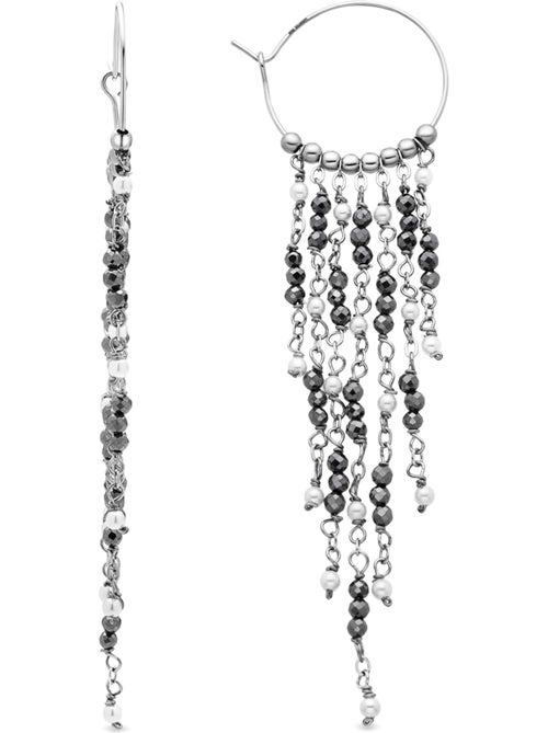 Boucles d'oreilles Luxenter en argent sterling 925 et perle blanche avec finition rhodium - Miakde - Kiabi