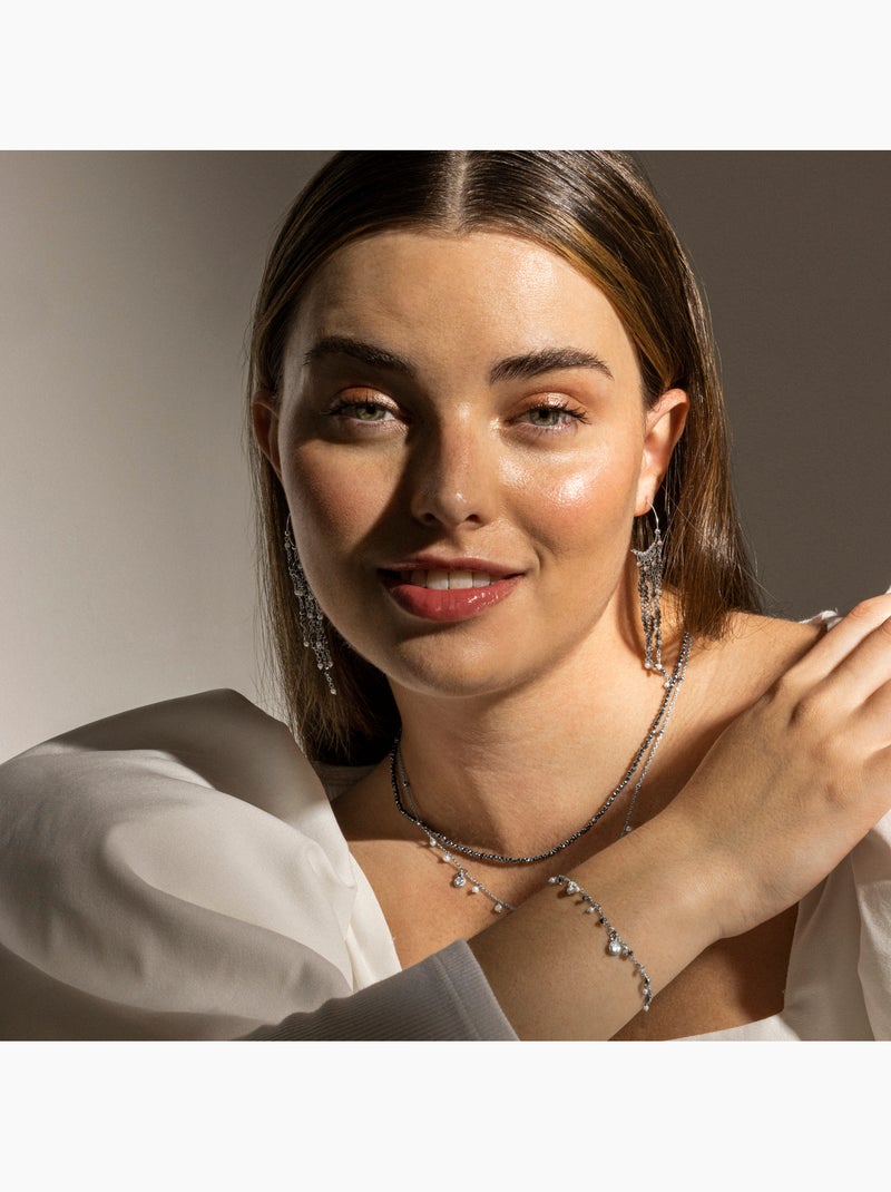 Boucles d'oreilles Luxenter en argent sterling 925 et perle blanche avec finition rhodium - Miakde Blanc - Kiabi