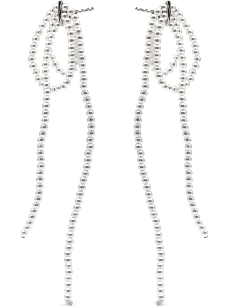 Boucles d'oreilles Luxenter en argent sterling 925 et perle blanche, finition rhodium - Lima Argent - Kiabi
