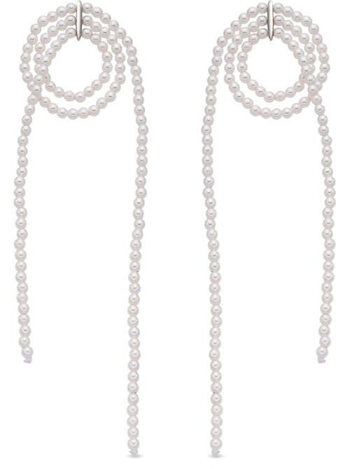 Boucles d'oreilles Luxenter en argent sterling 925 et perle blanche, finition rhodium - Lima - Kiabi