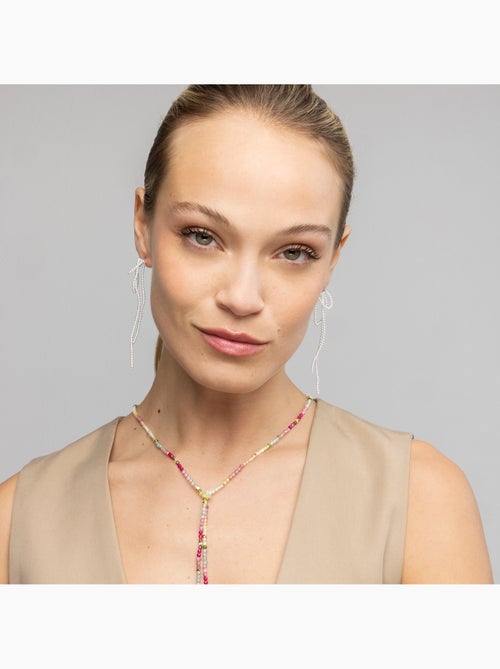 Boucles d'oreilles Luxenter en argent sterling 925 et perle blanche, finition rhodium - Lima - Kiabi
