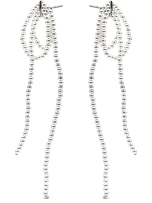 Boucles d'oreilles Luxenter en argent sterling 925 et perle blanche, finition rhodium - Lima - Kiabi