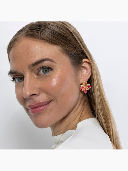 Boucles d'oreilles Luxenter en argent sterling 925 et zircone avec finition et plaqué or 18k-Shanvi - Kiabi