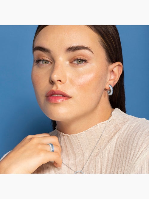 Boucles d'oreilles Luxenter en argent sterling 925 et zircone bleu topaze finition en rhodium-Ismeg - Kiabi Boucles d'oreilles Luxenter en argent sterling 925 et zircone bleu topaze finition en rhodium-Ismeg - Kiabi