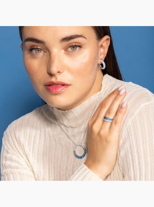 Boucles d'oreilles Luxenter en argent sterling 925 et zircone bleu topaze finition en rhodium-Ismeg - Kiabi Boucles d'oreilles Luxenter en argent sterling 925 et zircone bleu topaze finition en rhodium-Ismeg - Kiabi