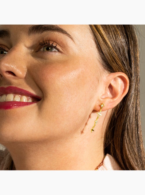 Boucles d'oreilles Luxenter en argent sterling 925 et zircone brillante, finition or 18 k - Holis - Kiabi Boucles d'oreilles Luxenter en argent sterling 925 et zircone brillante, finition or 18 k - Holis - Kiabi